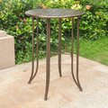 International Caravan Mandalay Iron Bar Height Round Table, Bronze 3467-TBL-HD-BZ